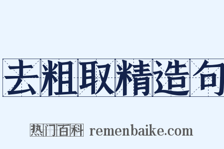 去粗取精造句是什么意思的图片